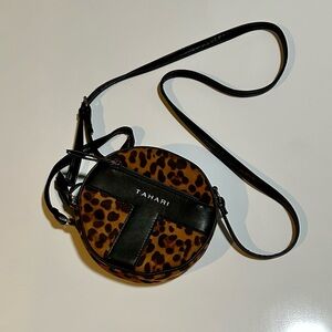 Tahari Leopard Print Crossbody Bag